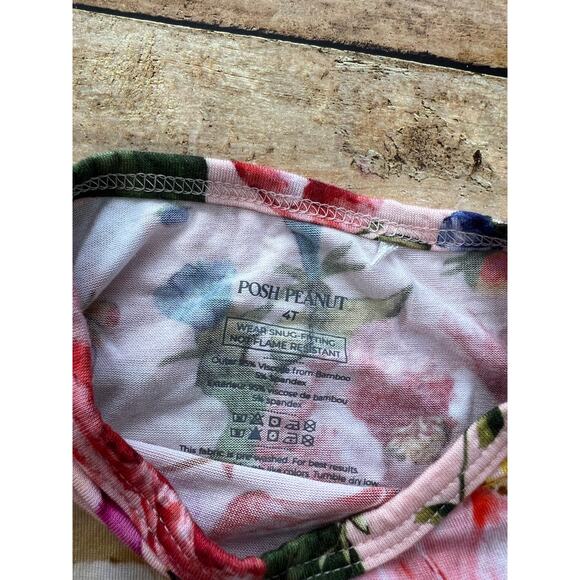 Posh Peanut Marisol Floral Bamboo Pajama Set 4T - Picture 5 of 5